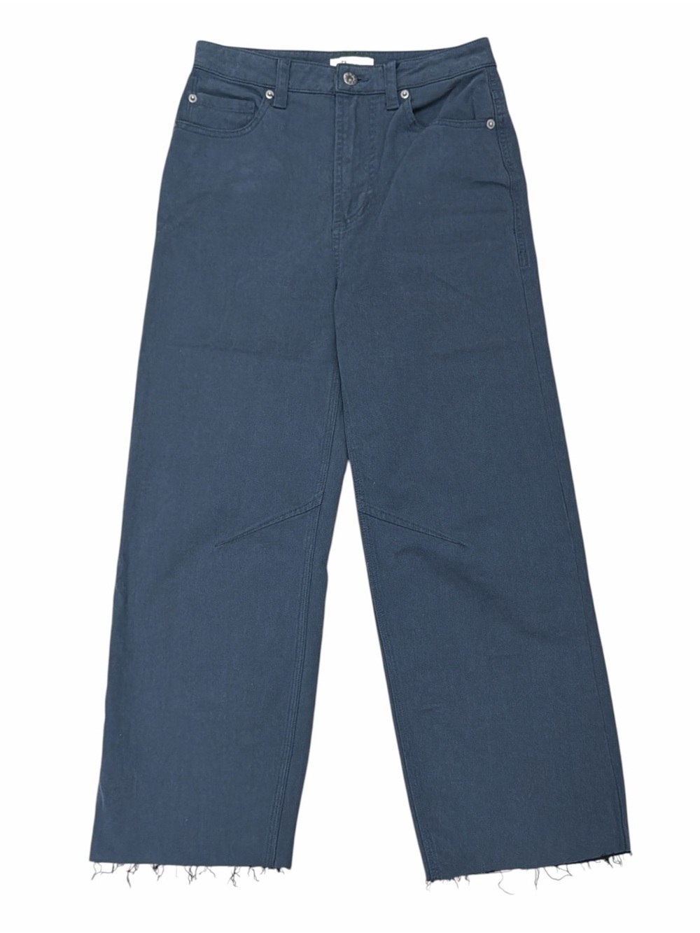 Rowan Wide Leg Navy Cropped Denim Pants